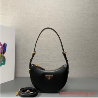 Most Popular Prada leather shoulder bag 1BC199 Black