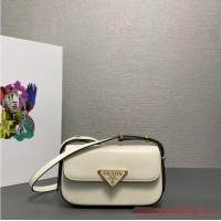 Trendy Design Prada Leather shoulder bag 1BD339 White