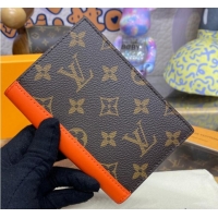 Best Luxury Louis Vuitton Monogram canvas Passport Cover M82862 orange