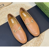 Buy Discount Gucci Jordaan Suede Loafers with Crystals Tan Brown 205024