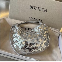 Discount Bottega Veneta mirror laminated lambskin Mini Sardine 744267 Silver