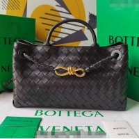 Discount Bottega Veneta Small East/West Andiamo Top Handle Bag in Intrecciato Leather 754990 Fondant Brown 2023