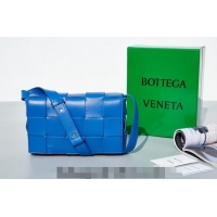 Super Quality Bottega Veneta Cassette Crossbody Bag in Intrecciato Leather 578004 Blue 2023