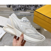 Top Grade Fendi First 1 Running Sneakers 5cm in Fabric White 026082