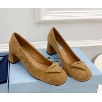 Most Popular Prada Sude Pumps 5.5cm Brown 026019