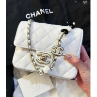 Super Quality Chanel CLUTCH WITH CHAIN A23P WHITE