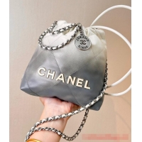 Good Product CHANEL 22 MINI HANDBAG AS3980 White & Silver