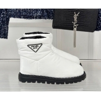 Low Cost Prada Down Ankle Snow Boots White 118023