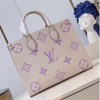 Grade Design Louis Vuitton OnTheGo MM M45595 Beige&Light purple