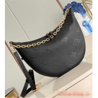 Super Quality Louis Vuitton Monogram Empreinte Loop Hobo M46739 Black