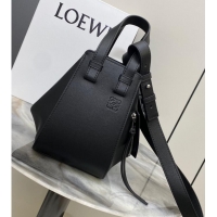 Super Quality Loewe Classic Satin cow leather Hammock bag 96553 Black