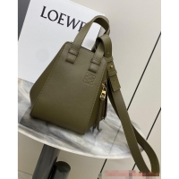 Promotional Loewe Classic Satin cow leather Hammock bag 96553 Dark Green