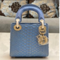 Trendy Design Dior Mini Lady Dior Bag in Python Leather CD2116 Blue 2023