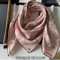 Reasonable Price Chanel Silk Sqaure Scarf 90x90cm CH122101 Light Pink 2023