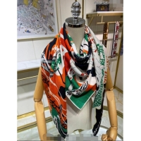 Promotional Hermes Liberty City Cashmere & Silk Shawl Scarf 140cm H243911S White 2023