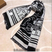 Best Quality Burberry TB Equestrian Knight Long Scarf 33x188cm 1221 Grey/Black 2023