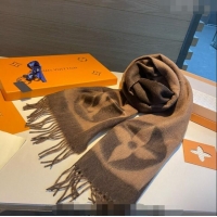 Good Product Louis Vuitton Cashmere Long Scarf 30x180cm LV122103 Brown 2023