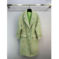 Most Popular Gucci Tweed Coat G112510 Green 2023