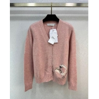 Big Discount Dior Cashmere and Cardigan D110915 Pink 2023