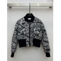 ​Luxury Discount Dior Cropped Bomber Jacket D111432 Black 2023