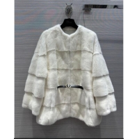 Top Quality Dior Mink Fur Coat D112422 White 2023