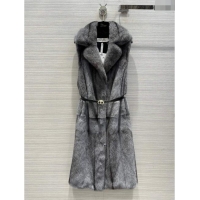 Buy Discount Dior Mink Fur Long Vest D112424 Grey 2023