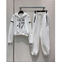 Unique Style Dior Sweatershirt and Pants D112453 White 2023