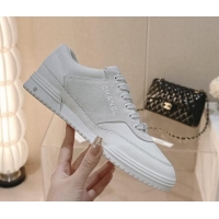 Good Quality Chanel White Leather and Suede Sneakers Light Grey 120041