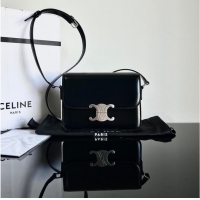 Best Price Celine TEEN TRIOMPHE BAG IN SHINY CALFSKIN 188423 BLACK