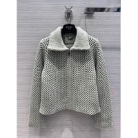 Pretty Style Fendi Cashmere Jacket F111014 Grey 2023