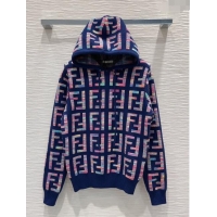 ​Good Product Fendi FF Wool Sweater F122529 Blue 2023