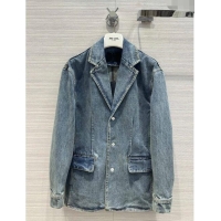 Top Grade Prada Denim Jacket P112524 Blue 2023