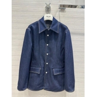 Buy Inexpensive Prada Denim Jacket P112525 Deep Blue 2023