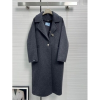 Famous Brand Prada Wool & Cashmere Coat P112904 Grey 2023