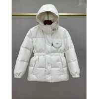 Top Quality Prada Re-Nylon Down Jacket P112934 White 2023