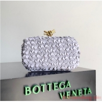 Best Price Bottega Veneta KnotIntreccio lamina leather 717622 Oyster