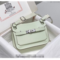 Promotional Hermes Jyspiere Mini bag in Swift Leather with Canvas Strap 0908 Bubble Green 2023