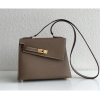 Most Popular Hermes Kelly 20 Mini En Desordre Epsom K20 Elephant Grey Gold 2023