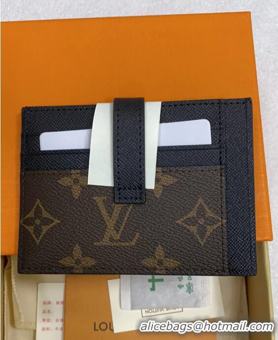 Shop Promotional Louis Vuitton Monogram Canvas Card Holder Wallet 0406 Black 2023