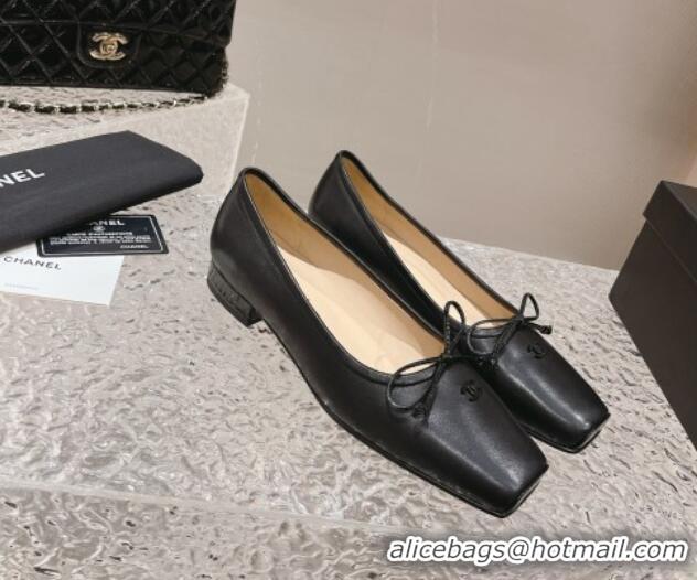 Best Product Chanel Lambskin Square Pumps 3.5cm with Bow CH121307