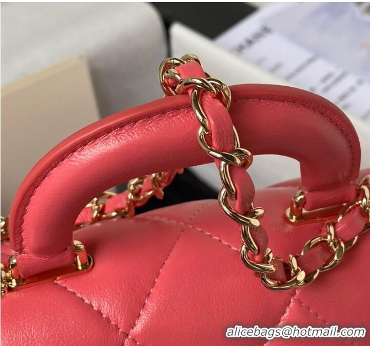 Top Grade Chanel small flap bag with top handle AS4543 Pink