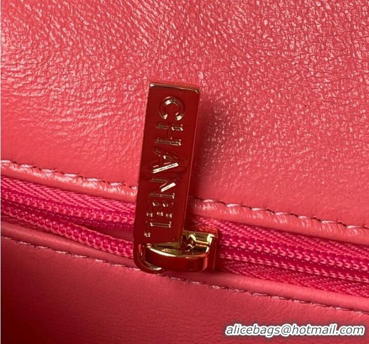 Top Grade Chanel small flap bag with top handle AS4543 Pink