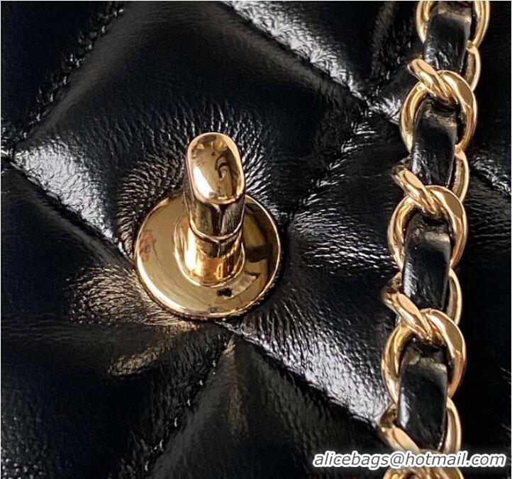 Super Quality Chanel small flap bag with top handle AS4543 Black