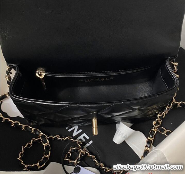 Super Quality Chanel small flap bag with top handle AS4543 Black