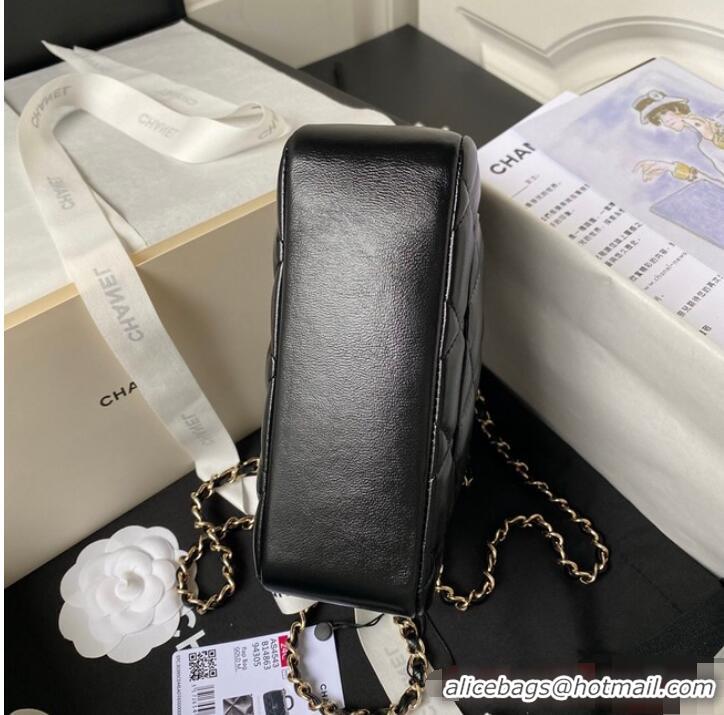 Super Quality Chanel small flap bag with top handle AS4543 Black