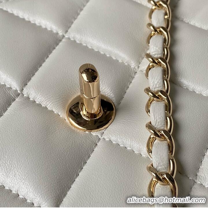 Buy Fashionable Chanel small flap bag with top handle AS4544 White