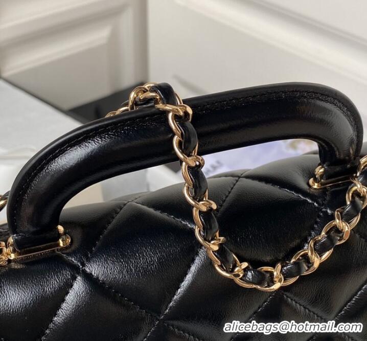 Most Popular Chanel small flap bag with top handle AS4544 Black