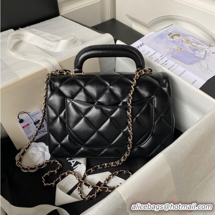 Most Popular Chanel small flap bag with top handle AS4544 Black