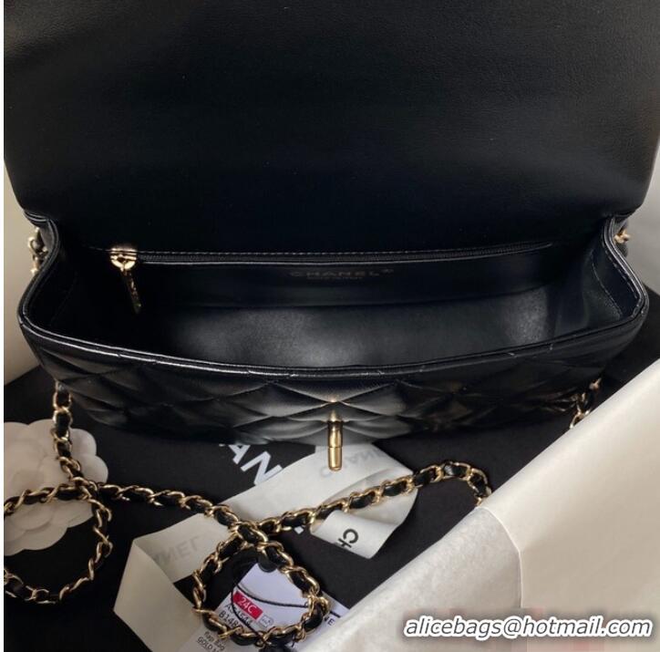 Most Popular Chanel small flap bag with top handle AS4544 Black