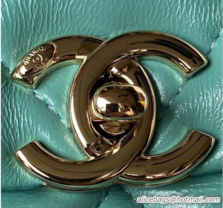 Luxurious Promotional Chanel small flap bag with top handle AS4544 Green